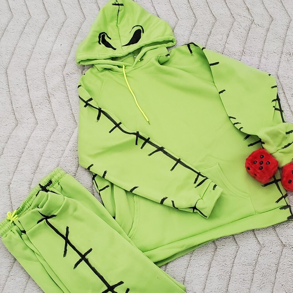 Oogie Boogie design Green Fleece Sweatsuit